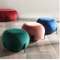 Sofa Stool Velvet getuft metalen ontlasting